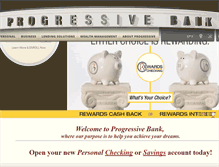 Tablet Screenshot of progressivebank.com